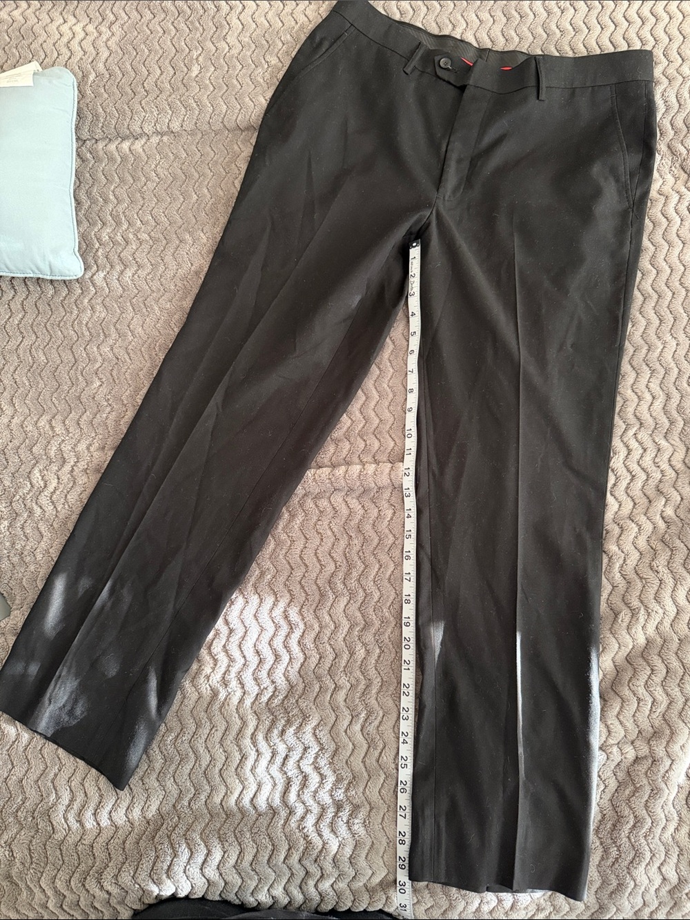 Men's Black Dress Pants with Tailored Straight Leg